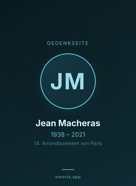 Gedenkportrait von Jean Macheras