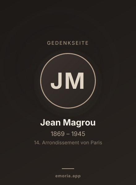 Gedenkportrait von Jean Magrou