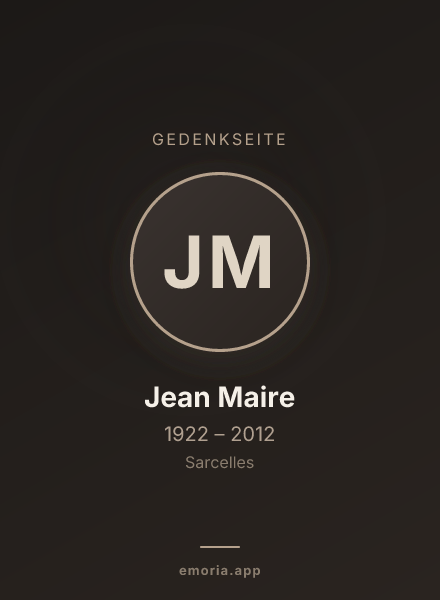 Gedenkportrait von Jean Maire