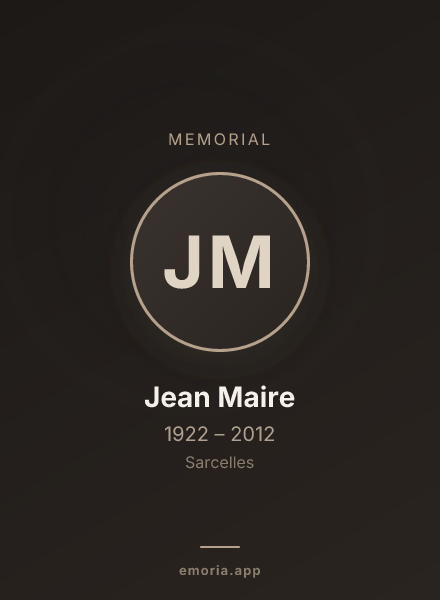 Memorial portrait of Jean Maire