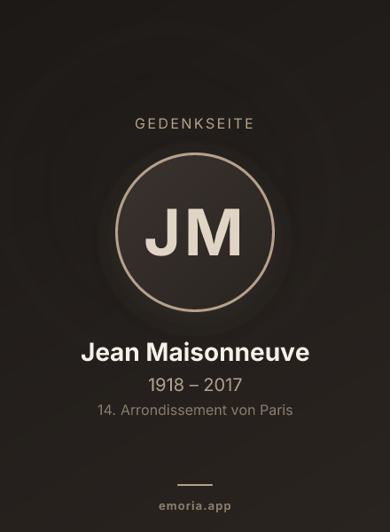 Gedenkportrait von Jean Maisonneuve