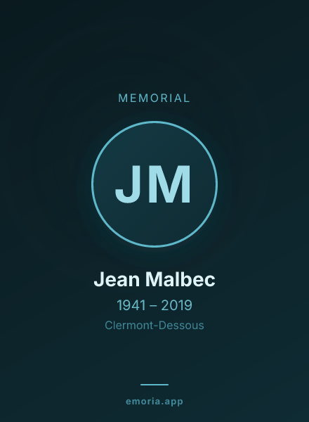 Memorial portrait of Jean Malbec