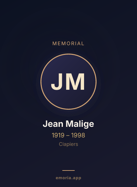 Memorial portrait of Jean Malige