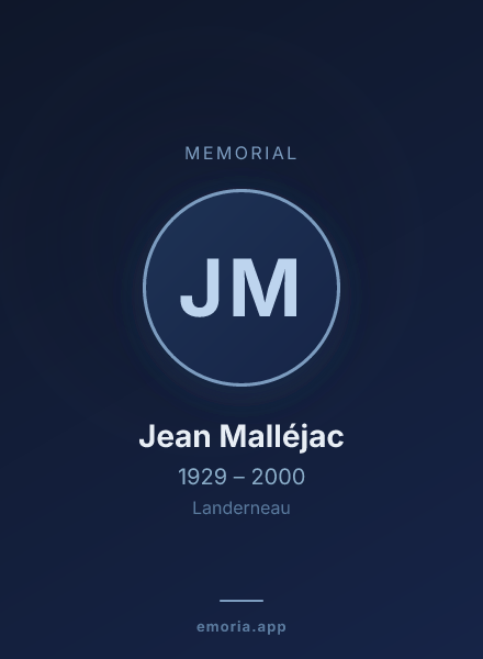 Memorial portrait of Jean Malléjac