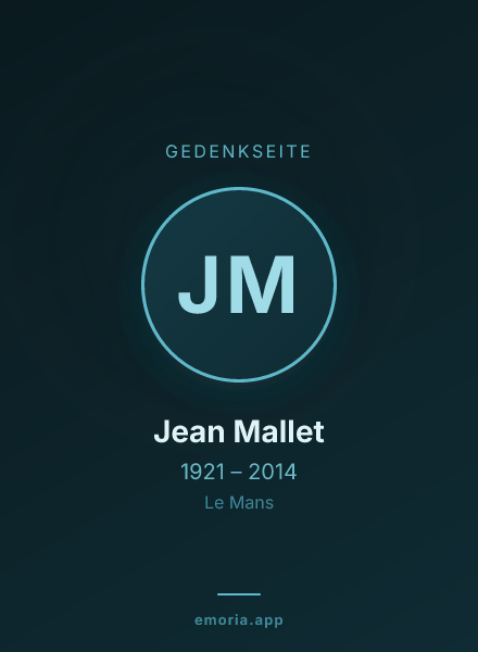 Gedenkportrait von Jean Mallet