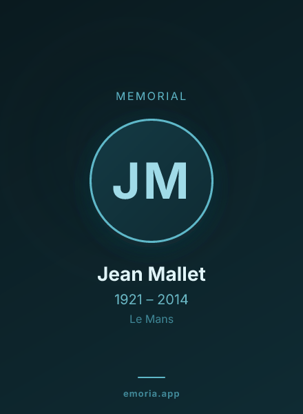Memorial portrait of Jean Mallet