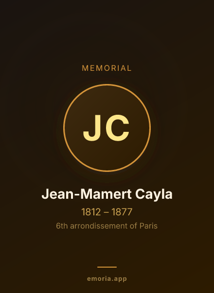 Memorial portrait of Jean-Mamert Cayla