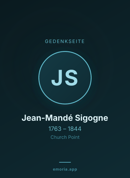 Gedenkportrait von Jean-Mandé Sigogne