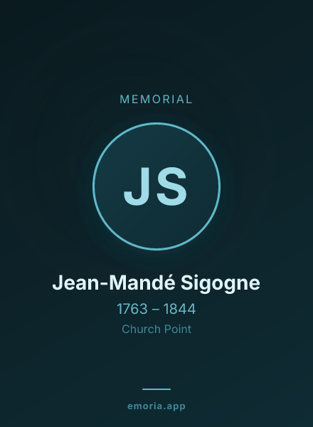 Memorial portrait of Jean-Mandé Sigogne