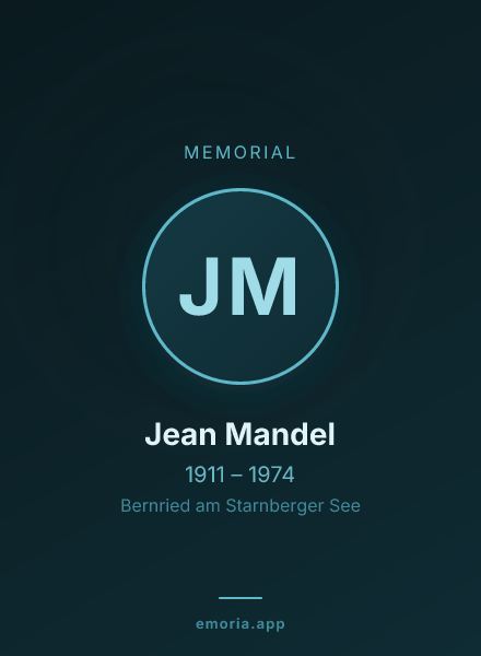 Memorial portrait of Jean Mandel