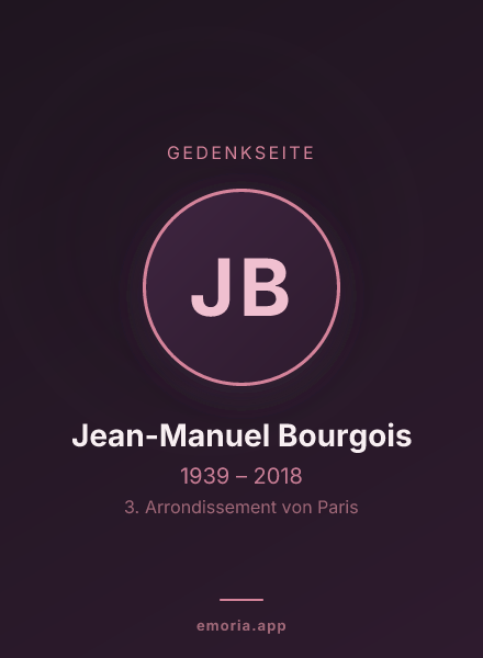 Gedenkportrait von Jean-Manuel Bourgois
