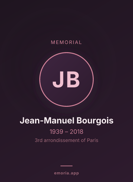 Memorial portrait of Jean-Manuel Bourgois