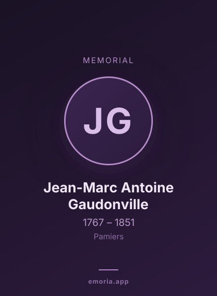 Memorial portrait of Jean-Marc Antoine Gaudonville