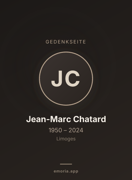 Gedenkportrait von Jean-Marc Chatard