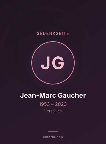 Gedenkportrait von Jean-Marc Gaucher
