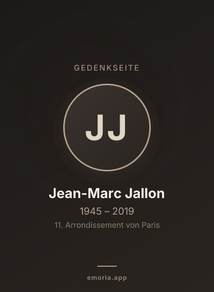 Gedenkportrait von Jean-Marc Jallon