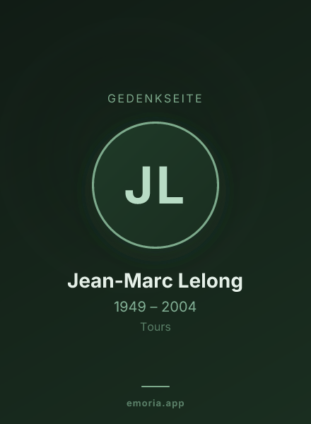 Gedenkportrait von Jean-Marc Lelong