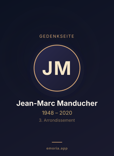 Gedenkportrait von Jean-Marc Manducher