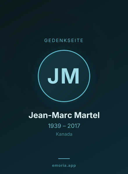 Gedenkportrait von Jean-Marc Martel