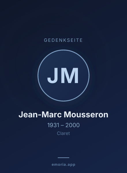 Gedenkportrait von Jean-Marc Mousseron