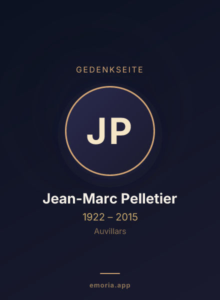 Gedenkportrait von Jean-Marc Pelletier