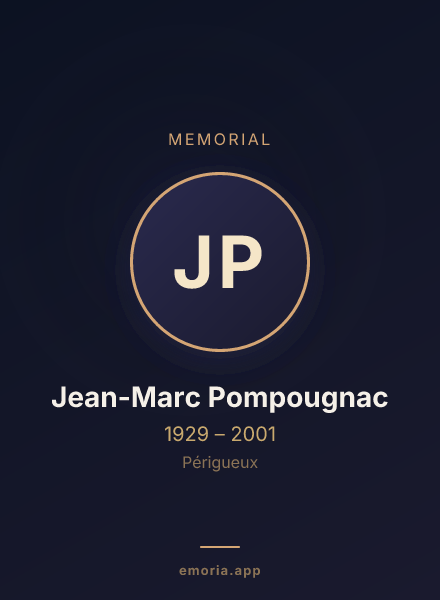 Memorial portrait of Jean-Marc Pompougnac