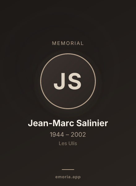 Memorial portrait of Jean-Marc Salinier