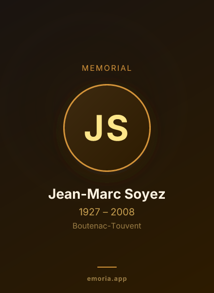 Memorial portrait of Jean-Marc Soyez