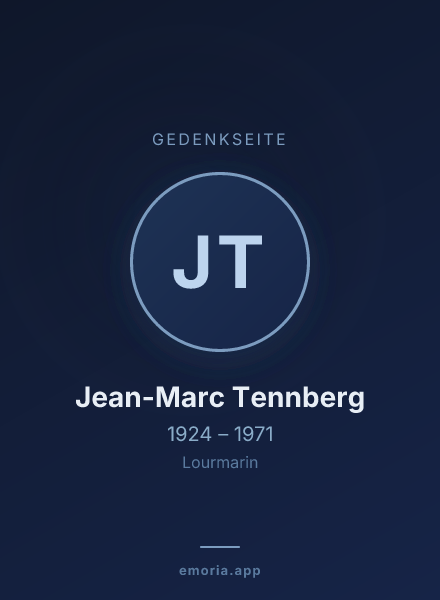 Gedenkportrait von Jean-Marc Tennberg