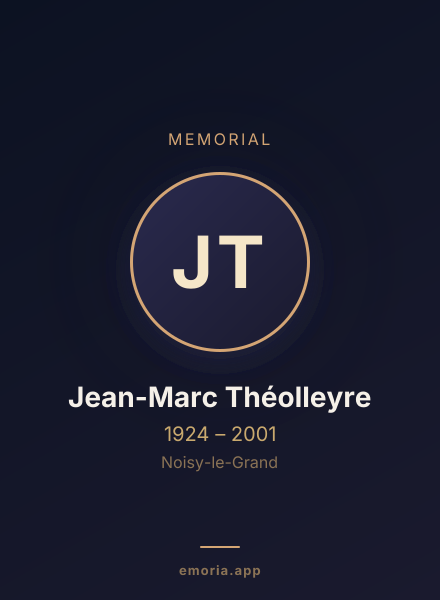 Memorial portrait of Jean-Marc Théolleyre