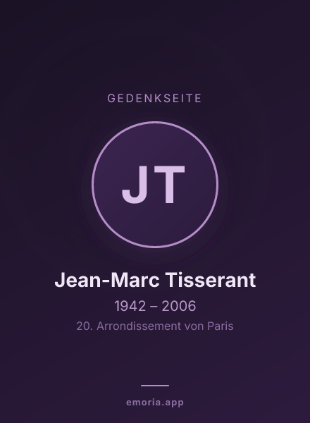 Gedenkportrait von Jean-Marc Tisserant