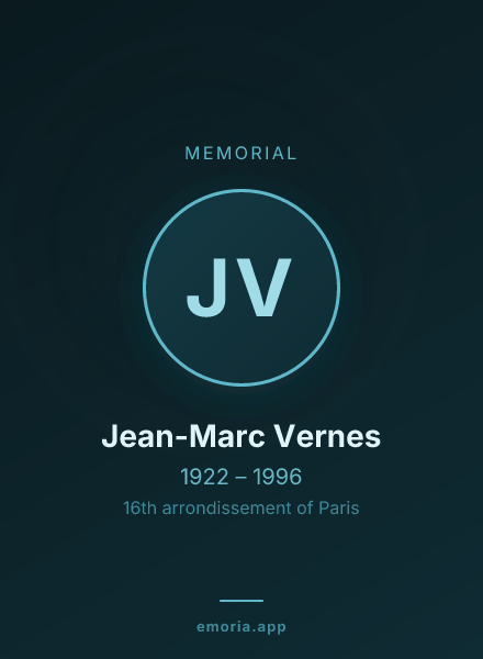 Memorial portrait of Jean-Marc Vernes