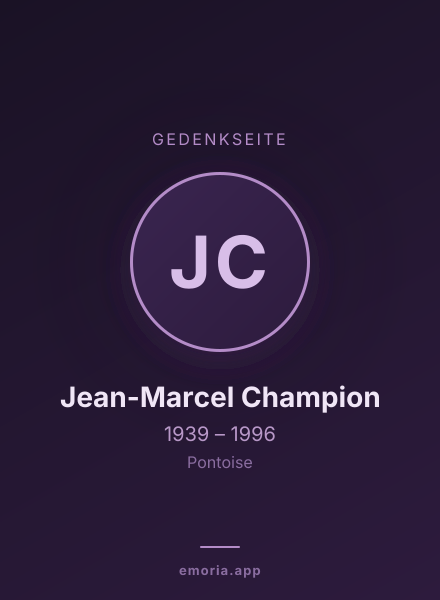 Gedenkportrait von Jean-Marcel Champion