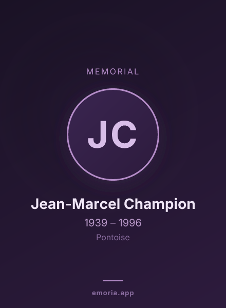Memorial portrait of Jean-Marcel Champion