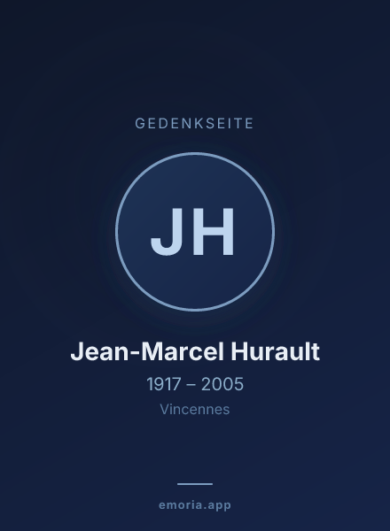 Gedenkportrait von Jean-Marcel Hurault