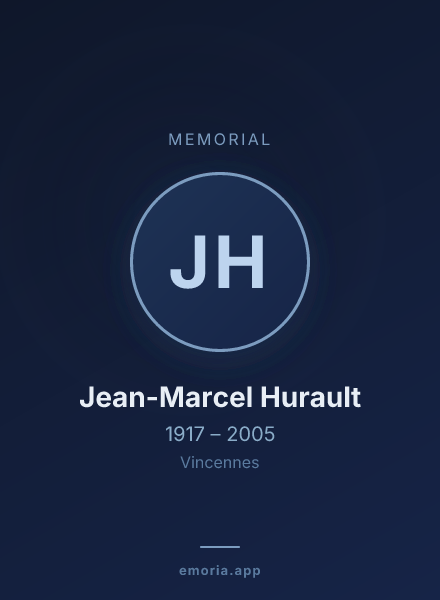 Memorial portrait of Jean-Marcel Hurault