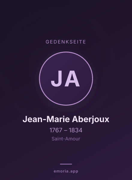 Gedenkportrait von Jean-Marie Aberjoux