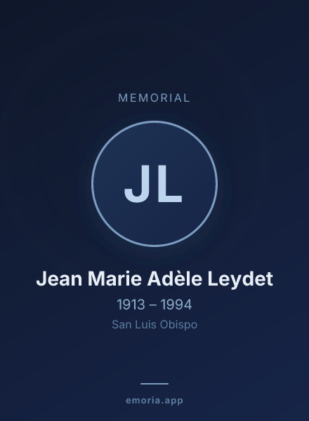 Memorial portrait of Jean Marie Adèle Leydet