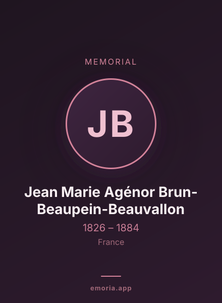 Memorial portrait of Jean Marie Agénor Brun-Beaupein-Beauvallon