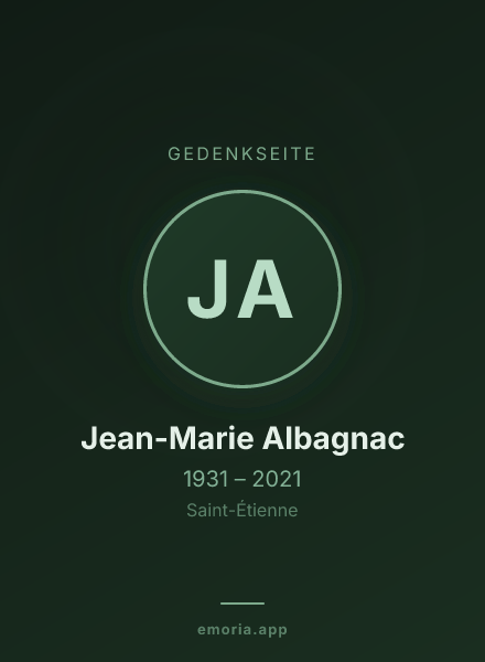 Gedenkportrait von Jean-Marie Albagnac