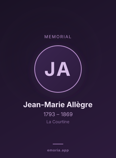 Memorial portrait of Jean-Marie Allègre