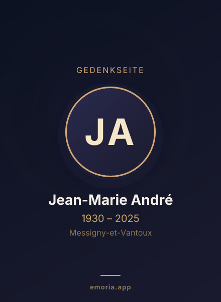 Gedenkportrait von Jean-Marie André