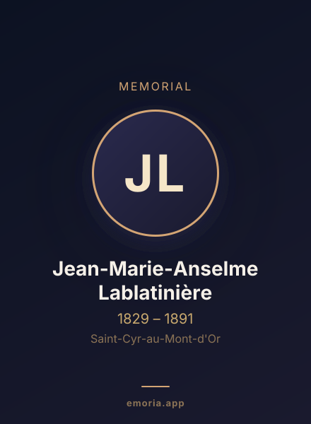 Memorial portrait of Jean-Marie-Anselme Lablatinière