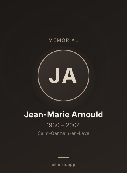 Memorial portrait of Jean-Marie Arnould