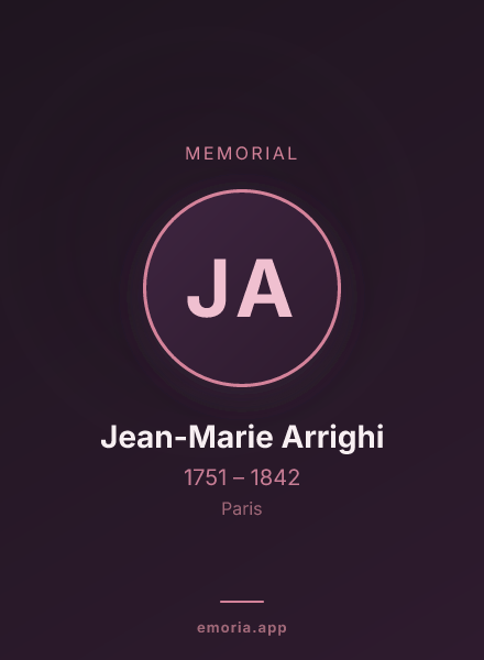 Memorial portrait of Jean-Marie Arrighi
