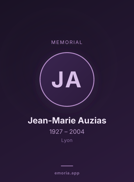 Memorial portrait of Jean-Marie Auzias