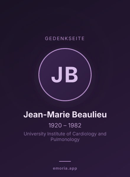 Gedenkportrait von Jean-Marie Beaulieu