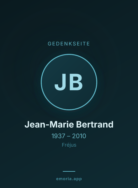 Gedenkportrait von Jean-Marie Bertrand