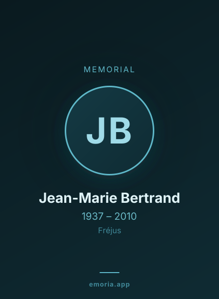 Memorial portrait of Jean-Marie Bertrand