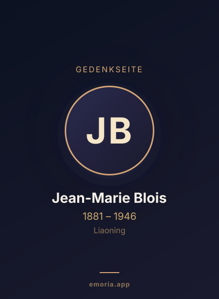 Gedenkportrait von Jean-Marie Blois